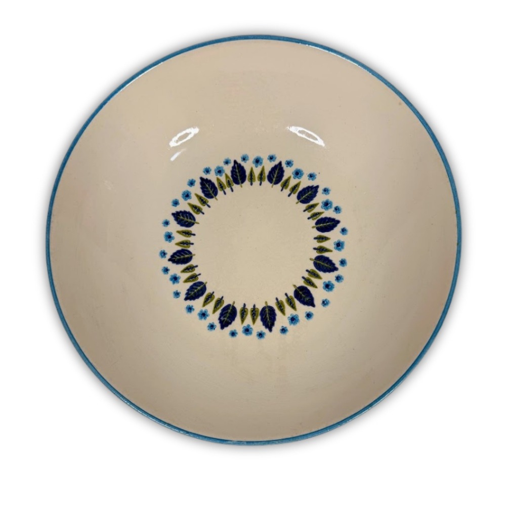 Marcrest Swiss Alpine 1950 Vintage MCM Retro USA Floral Pasta Serving Bowl 10" - Picture 5 of 7